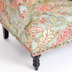 New Kirklands Home Floral Tufted Rebecca Accent Chair Pink