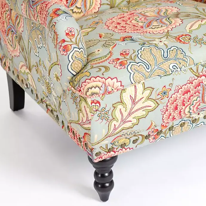 New Kirklands Home Floral Tufted Rebecca Accent Chair Pink