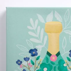 Clearance Kirklands Home Floral Wine Bottles Canvas Art Prints, Set of 2