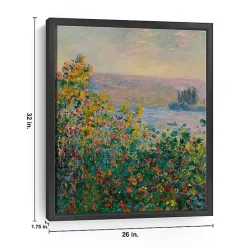 Kirklands Home Flower Beds at Vetheuil Framed Canvas Art Print Multi