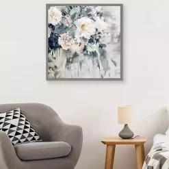 Outlet Kirklands Home Flower Impressions Framed Canvas Art Print Gray