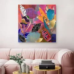 New Kirklands Home Flower Power Canvas Art Print, 35x35 in. Multi