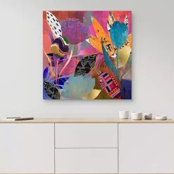 New Kirklands Home Flower Power Canvas Art Print, 35x35 in. Multi