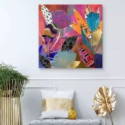 New Kirklands Home Flower Power Canvas Art Print, 35x35 in. Multi