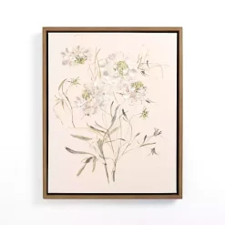 Hot Kirklands Home Flower Stems II Framed Canvas Art Print Pink