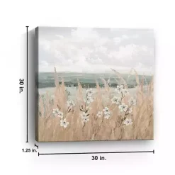 Discount Kirklands Home Flower Wheat Shore Canvas Art Print, 30x30 in.