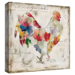 Online Kirklands Home Flowered Chicken Canvas Art Print, Set of 2 Multi