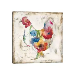 Hot Kirklands Home Flowered Hen Canvas Art Print Multicolor