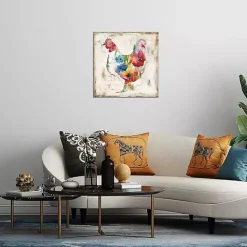 Hot Kirklands Home Flowered Hen Canvas Art Print Multicolor