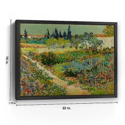 Clearance Kirklands Home Flowering Garden Path Canvas Art Print, 22x18 in. Green