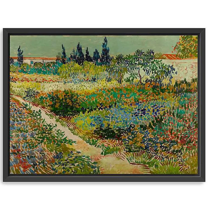 Outlet Kirklands Home Flowering Garden Path Canvas Art Print, 42x32 in. Green