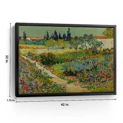 Outlet Kirklands Home Flowering Garden Path Canvas Art Print, 42x32 in. Green