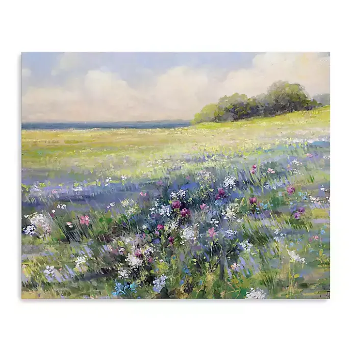 Hot Kirklands Home Flowers by the Sea Canvas Art Print