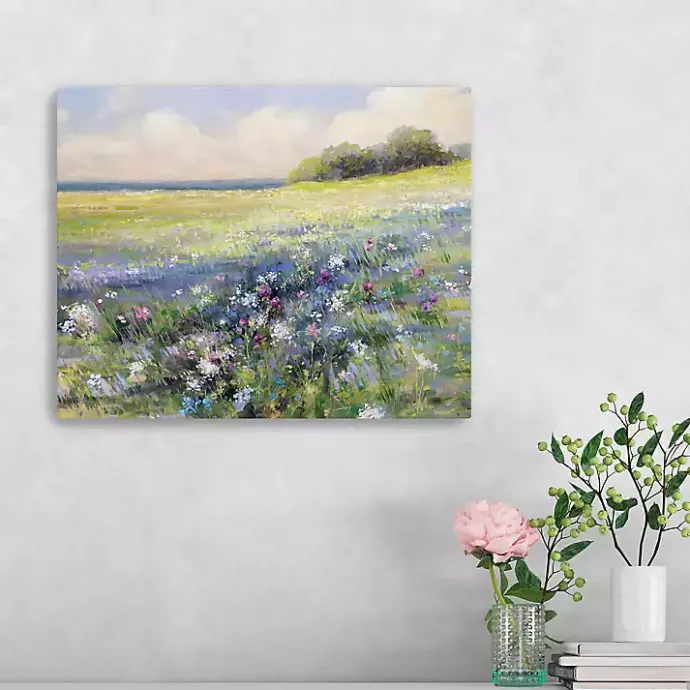 Hot Kirklands Home Flowers by the Sea Canvas Art Print