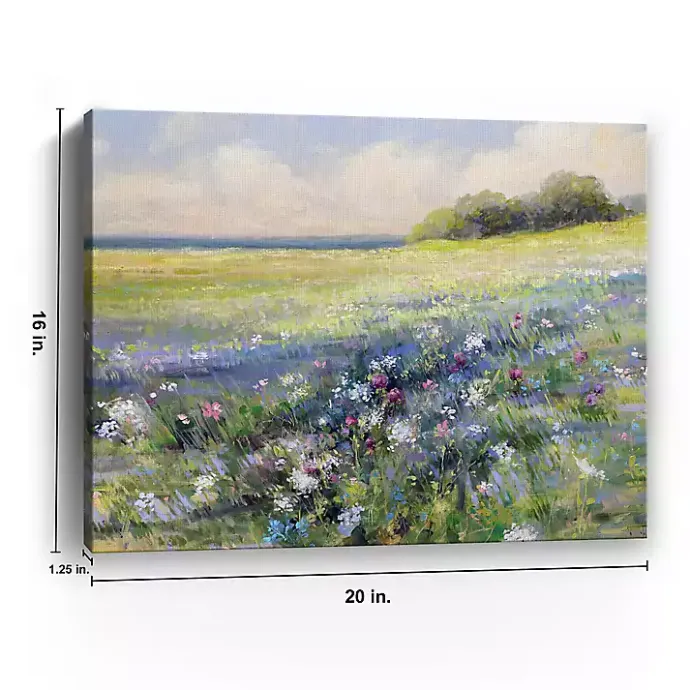 Hot Kirklands Home Flowers by the Sea Canvas Art Print