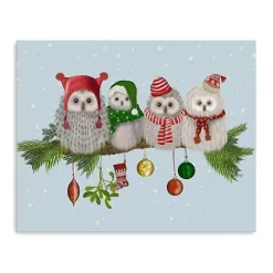 Best Kirklands Home Fluffy Owls on Branch Canvas Art Print