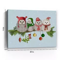 Best Kirklands Home Fluffy Owls on Branch Canvas Art Print