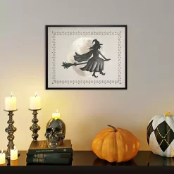 Sale Kirklands Home Flying Witch Framed Halloween Wall Art