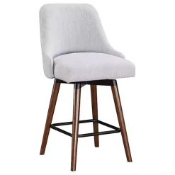 New Kirklands Home Fog Mid-Century Modern Swivel Counter Stool Gray