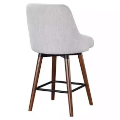 New Kirklands Home Fog Mid-Century Modern Swivel Counter Stool Gray