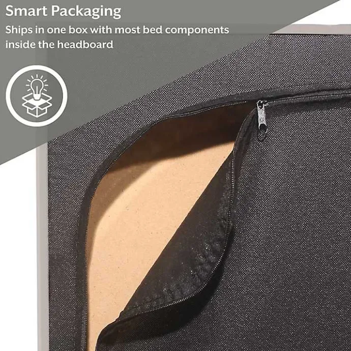 Online Kirklands Home Fog Upholstered Nailhead Trim Queen Bed Gray