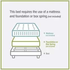 Online Kirklands Home Fog Upholstered Nailhead Trim Queen Bed Gray