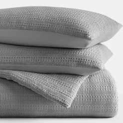 Hot Kirklands Home Fog Waffle Ultra-Soft 3-pc. King Comforter Set Gray