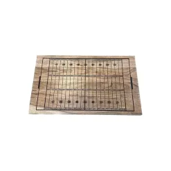 Hot Kirklands Home Football Field Engraved Wood Serving Board Brown