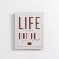 New Kirklands Home Football is Serious Wall Plaque