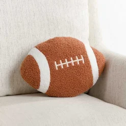 Online Kirklands Home Football Shaped Boucle Pillow Brown