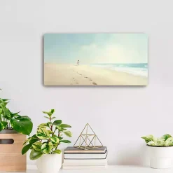 Hot Kirklands Home Footprints in the Sand Canvas Art Print, 20x10 in.