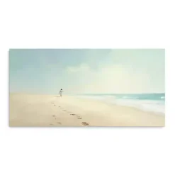 Sale Kirklands Home Footprints in the Sand Canvas Art Print, 60x30 in.