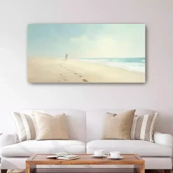 Sale Kirklands Home Footprints in the Sand Canvas Art Print, 60x30 in.