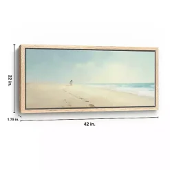 New Kirklands Home Footprints On The Sand Framed Canvas Art Print Multi