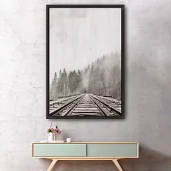 Hot Kirklands Home Forest Railway Framed Giclee Canvas Art Print