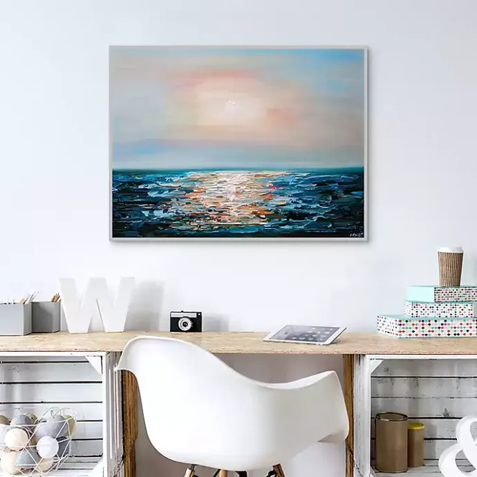 Outlet Kirklands Home Forgotten Sunrise Framed Canvas Art Print Blue