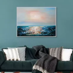 Outlet Kirklands Home Forgotten Sunrise Framed Canvas Art Print Blue