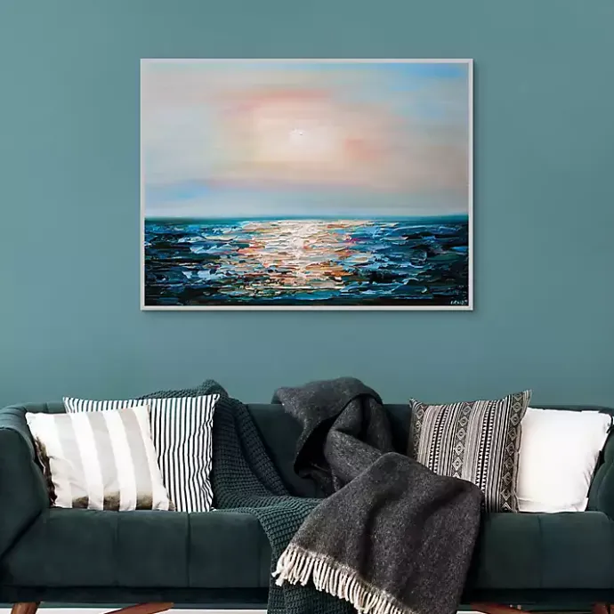 Outlet Kirklands Home Forgotten Sunrise Framed Canvas Art Print Blue