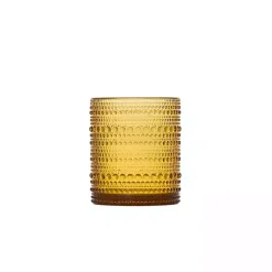 Outlet Kirklands Home Fortessa Amber Bead Short Glasses, Set of 6 Yellow