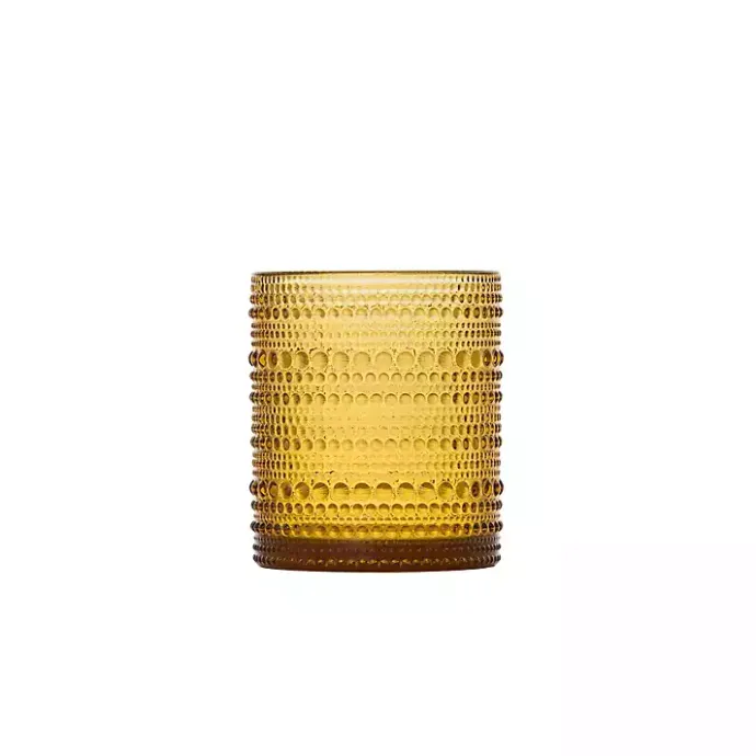 Outlet Kirklands Home Fortessa Amber Bead Short Glasses, Set of 6 Yellow