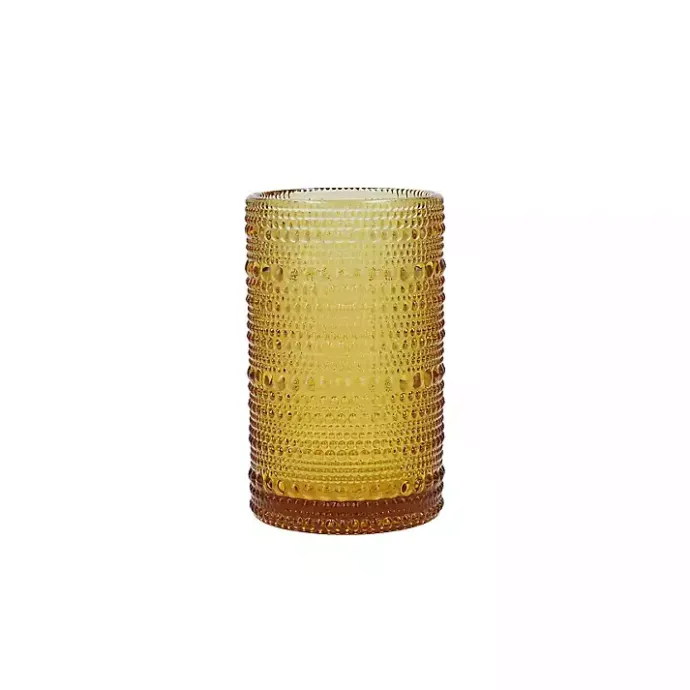 Clearance Kirklands Home Fortessa Amber Bead Tall Glasses, Set of 6 Yellow