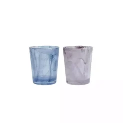 Sale Kirklands Home Fortessa Swirl Short Glasses, Set of 6 Blue