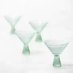 Sale Kirklands Home Fortessa Sage Jupiter Martini Glasses, Set of 4 Green