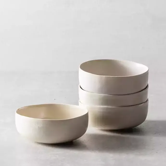 Discount Kirklands Home Fortessa Sand Ceramic Soup Bowls, Set of 4 Tan