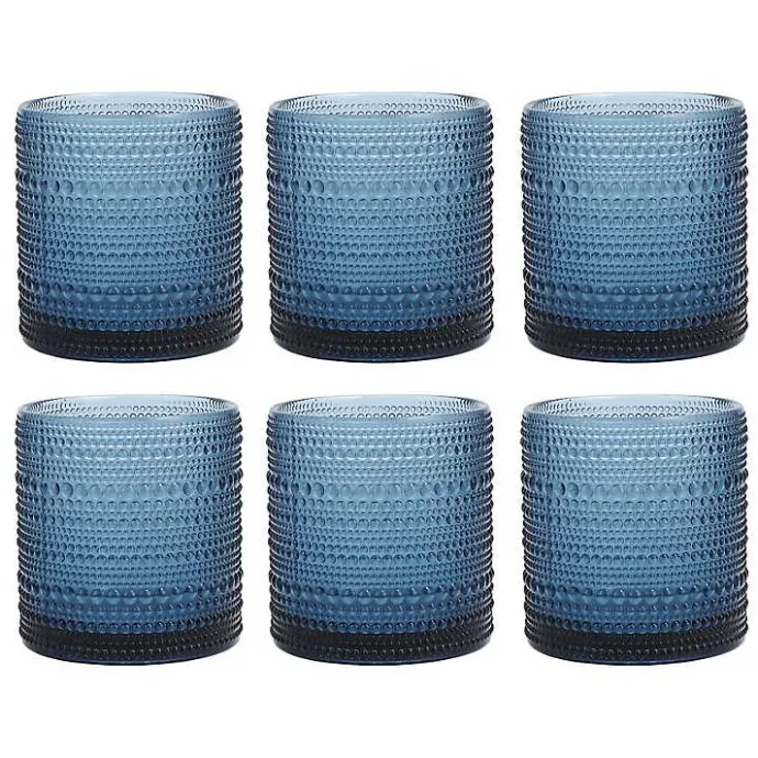 Sale Kirklands Home Fortessa Storm Jupiter Short Glasses, Set of 6 Blue