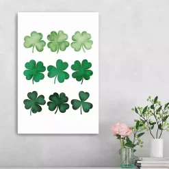 Sale Kirklands Home Four Leaf Clovers Canvas Art Print