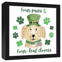 Discount Kirklands Home Four Paws and Clovers Framed Canvas Art Print