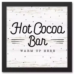 Best Kirklands Home Framed Hot Cocoa Bar Christmas Canvas Wall Plaque