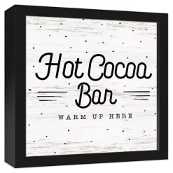 Best Kirklands Home Framed Hot Cocoa Bar Christmas Canvas Wall Plaque