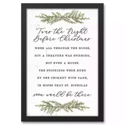 Best Kirklands Home Framed Night Before Christmas Canvas Wall Plaque